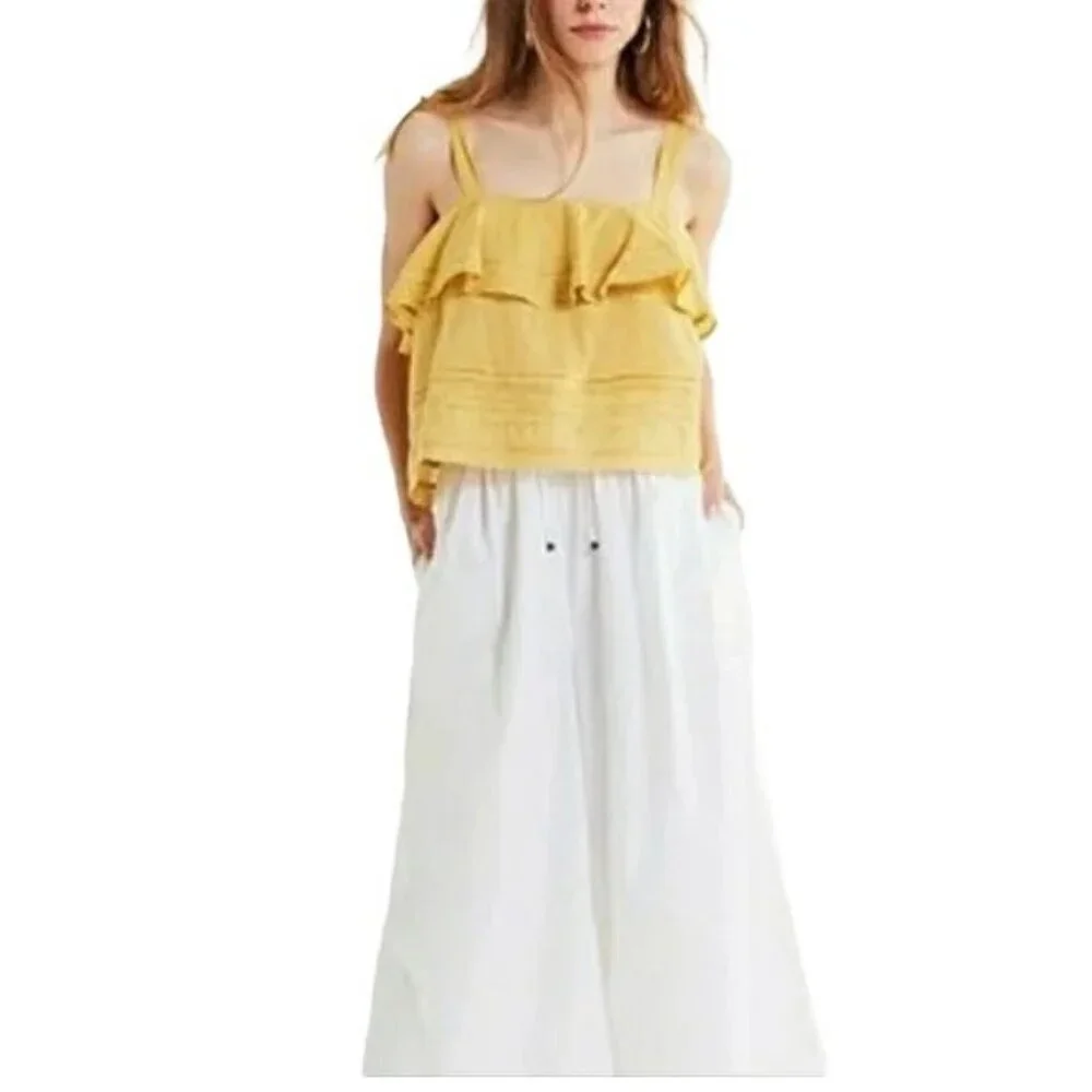 Urban Outfitters Yellow Ruffle Crop Top - Picture 3 of 7